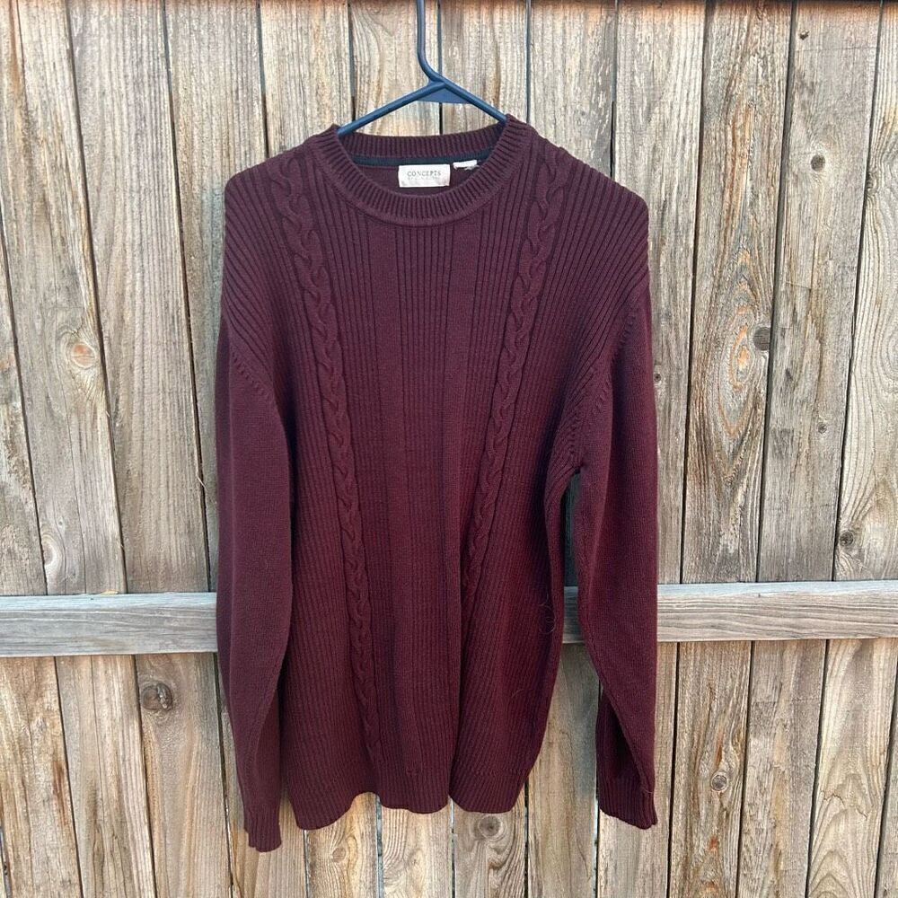 Concepts by Clairborne long sleeve crew neck sweater size large